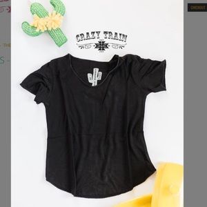 ❤️Crazy Train Kids Black Butter Basic Top.Cowgirl
